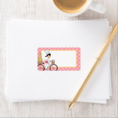 Illustrierter Koch Fahrradsiegel in mittlerem Form Adressaufkleber (Insitu)