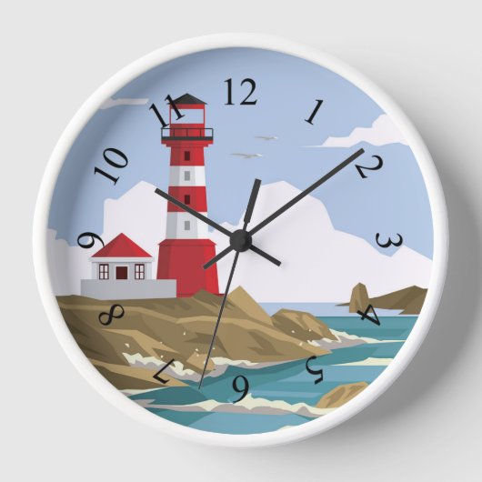 Illustrierter Leuchtturm rund um die Uhr (Vorderseite)