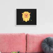 Illustrierter Lion Head Leinwanddruck (Insitu (Wohnzimmer))