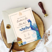 illustrierter muslimischer Pfau Nikkah Einladungsk Einladung