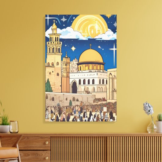 Illustrierter Nahost-Kuppel der Rock Art Leinwanddruck (Insitu (Wohnzimmer))