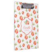 Illustrierter Name personalisiert Peach Klemmbrett (Rechts)