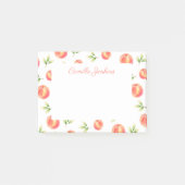 Illustrierter Name personalisiert Peach Post-it Klebezettel (Vorderseite)