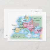 Illustrierter Plan für Europa Postkarte (Vorne/Hinten)