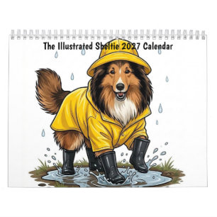 Illustrierter Sheltie Kalender