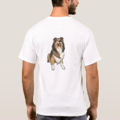 Illustrierter Sheltie T-Shirt (Rückseite)