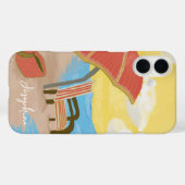 Illustrierter Sommerstrandstuhl Case-Mate iPhone Hülle (Rückseite (Horizontal))