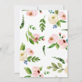 Illustrierter Strand Hochzeitsempfang Einladung (Rückseite)