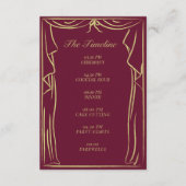 Illustrierter Vorhang für Hochzeiten Begleitkarte (Vorderseite)