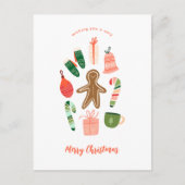 Illustrierter Weihnachtsschmuck Postkarte (Vorderseite)