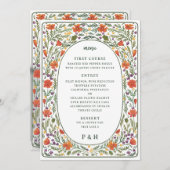 Illustriertes Abendmenü von California Poppies Menükarte (Vorne/Hinten)