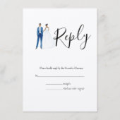 Illustriertes afroamerikanisches Ehepaar Begleitkarte (Vorderseite)