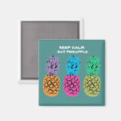 Illustriertes Ananas-Design Magnet (Vorderseite/Rückseite)