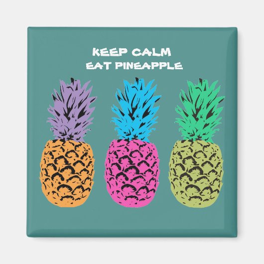 Illustriertes Ananas-Design Magnet (Vorne)
