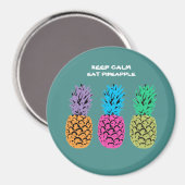 Illustriertes Ananas-Design Magnet (Vorderseite/Rückseite)