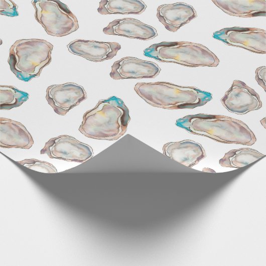 Illustriertes Austernpapier - FARBE Geschenkpapier (Ecke)