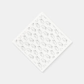 Illustriertes Bärenmuster KUSTOM HINTERGRUNDFARBE Serviette (Ecke)