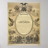 Illustriertes Bild der Emanzipationsproklamation Poster (Vorne)