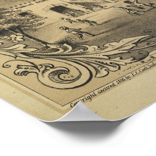 Illustriertes Bild der Emanzipationsproklamation Poster (Ecke)