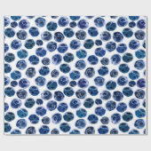 Illustriertes Blaubeeren-Set-Muster Geschenkpapier (Flach)