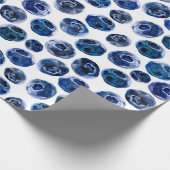 Illustriertes Blaubeeren-Set-Muster Geschenkpapier (Ecke)