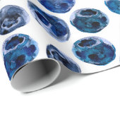 Illustriertes Blaubeeren-Set-Muster Geschenkpapier (Rolleneckpunkt)