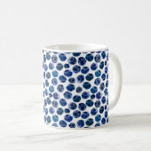 Illustriertes Blaubeeren-Set-Muster Kaffeetasse (VorderseiteRechts)