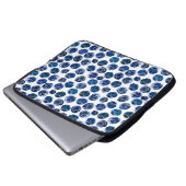 Illustriertes Blaubeeren-Set-Muster Laptopschutzhülle (Vorne Knopf)