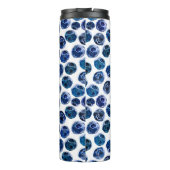 Illustriertes Blaubeeren-Set-Muster Thermosbecher (Rückseite)