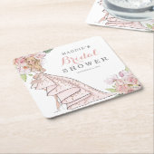 Illustriertes Brautparty mit Wasserfarbe Rechteckiger Pappuntersetzer (angewinkelt)