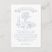 Illustriertes Brautparty mit weißer Hand Dankeskarte (Vorderseite)