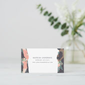 Illustriertes buntes + Blumenhebamme Visitenkarte (Stehend Vorderseite)