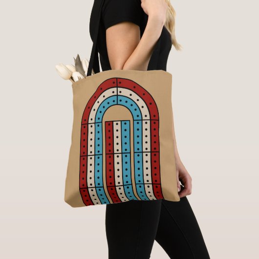 Illustriertes Cribbage Game Board Tasche (Von Nahem)