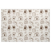 Illustriertes Elementmuster der Brown-Kaffeebohnen Stoff (Fat Quarter (45,7 x 55,9 cm))