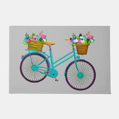 illustriertes Fahrrad in lebendiger Farbe Fußmatte (Vorderseite)