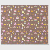 Illustriertes Fallmuster der Hand Geschenkpapier (Flach)