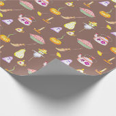 Illustriertes Fallmuster der Hand Geschenkpapier (Ecke)