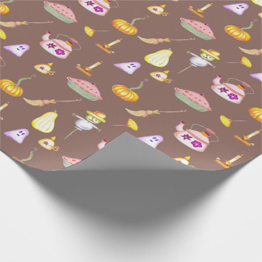 Illustriertes Fallmuster der Hand Geschenkpapier (Ecke)