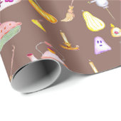 Illustriertes Fallmuster der Hand Geschenkpapier (Rolleneckpunkt)