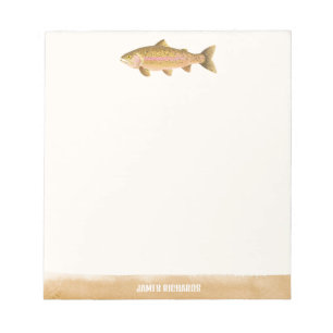 Illustriertes Fisch-Notizbuch 'Gone Fishin'' Notizblock