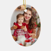 Illustriertes Foto aus Weihnachtsholz Keramik Ornament (Hinten)