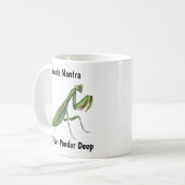 Illustriertes Gebet Mantis Personalisiert Kaffeetasse (Vorderseite Links)