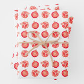 Illustriertes Granatapfelfrucht Geschenkpapier Set (Beispiel)