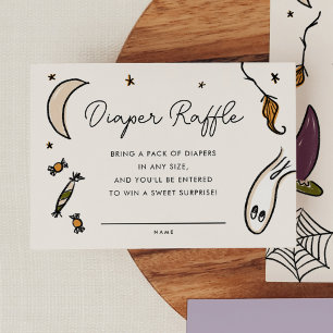 Illustriertes Halloween-Kinderduschdiplom Begleitkarte