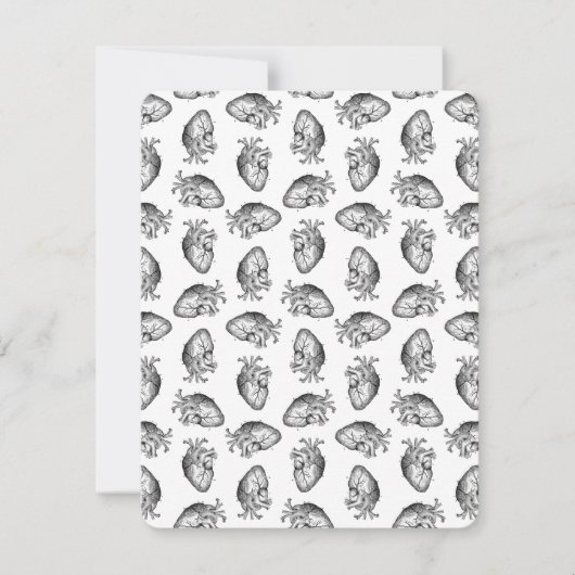 Illustriertes Herzdiagramm CUSTOM HINTERGRUND Einladung (Vorderseite)