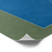 Illustriertes Hockeyfeld von oben Poster (Ecke)