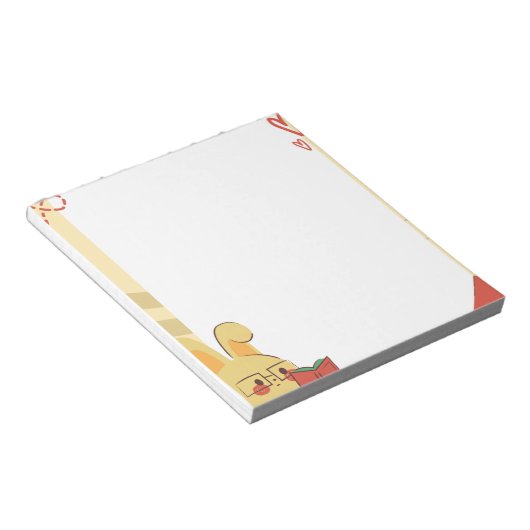 Illustriertes Journal für Schule oder Arbeit Notizblock (angewinkelt)