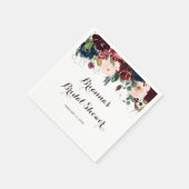 Illustriertes kalligraphisches Brautparty Serviette (Ecke)