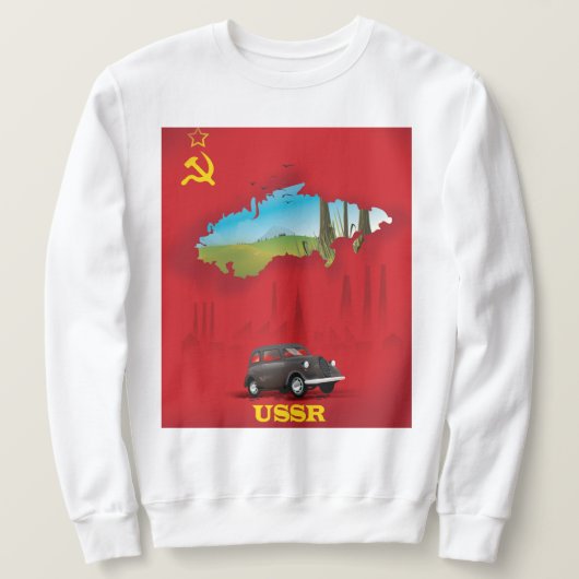 ILLUSTRIERTES Kartenposter der UdSSR Sweatshirt (Design vorne)