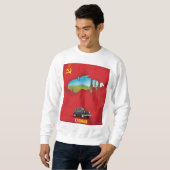 ILLUSTRIERTES Kartenposter der UdSSR Sweatshirt (Vorne ganz)